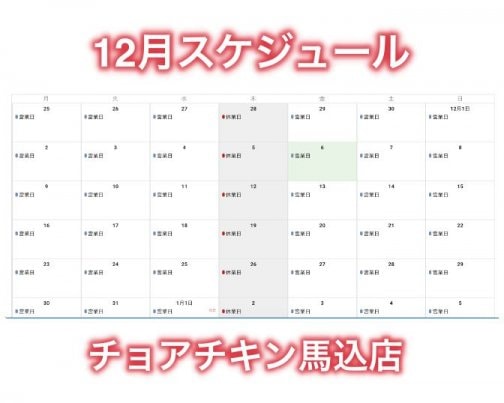 2024年12月営業日