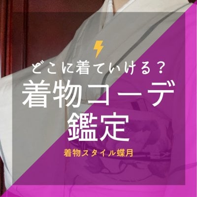 どこに着ていける？　着物コーデ鑑定　オンライン15分
