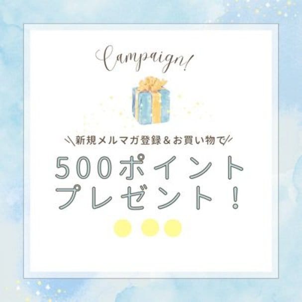 新規メルマガ登録＆500ポイントプレゼント！