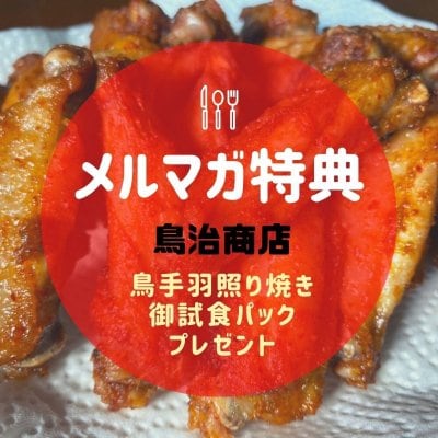初回登録で「鳥手羽の照焼き」ご試食パックプレゼントクーポン