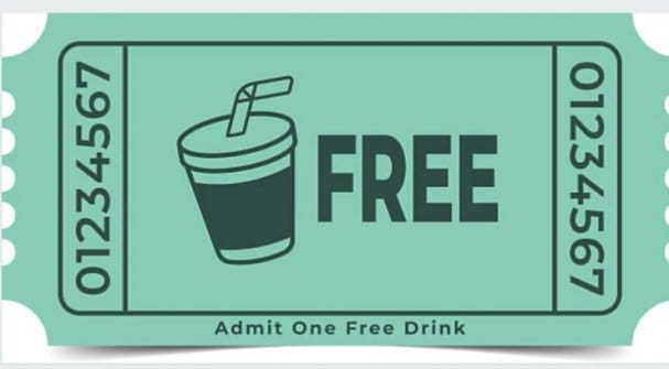 ドリンク杯無料券(コーヒー、紅茶のみ)