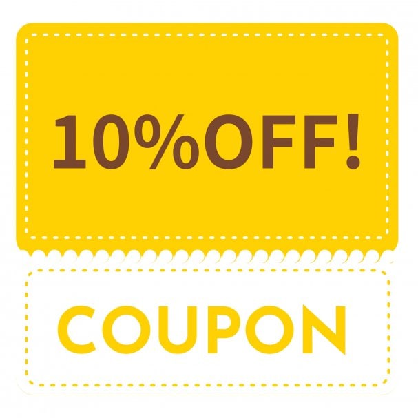 ご注文時10%OFFクーポン