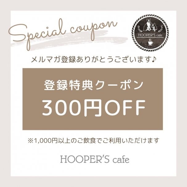 〈メルマガ登録特典〉300円offクーポン