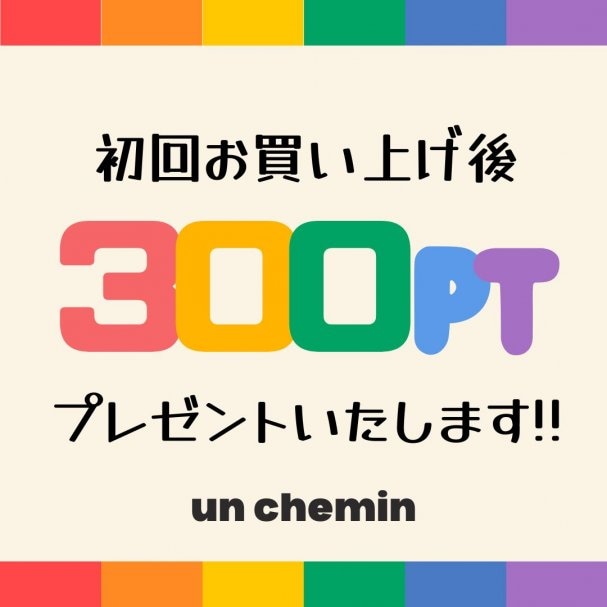 初回購入後に300ポイントプレゼント
