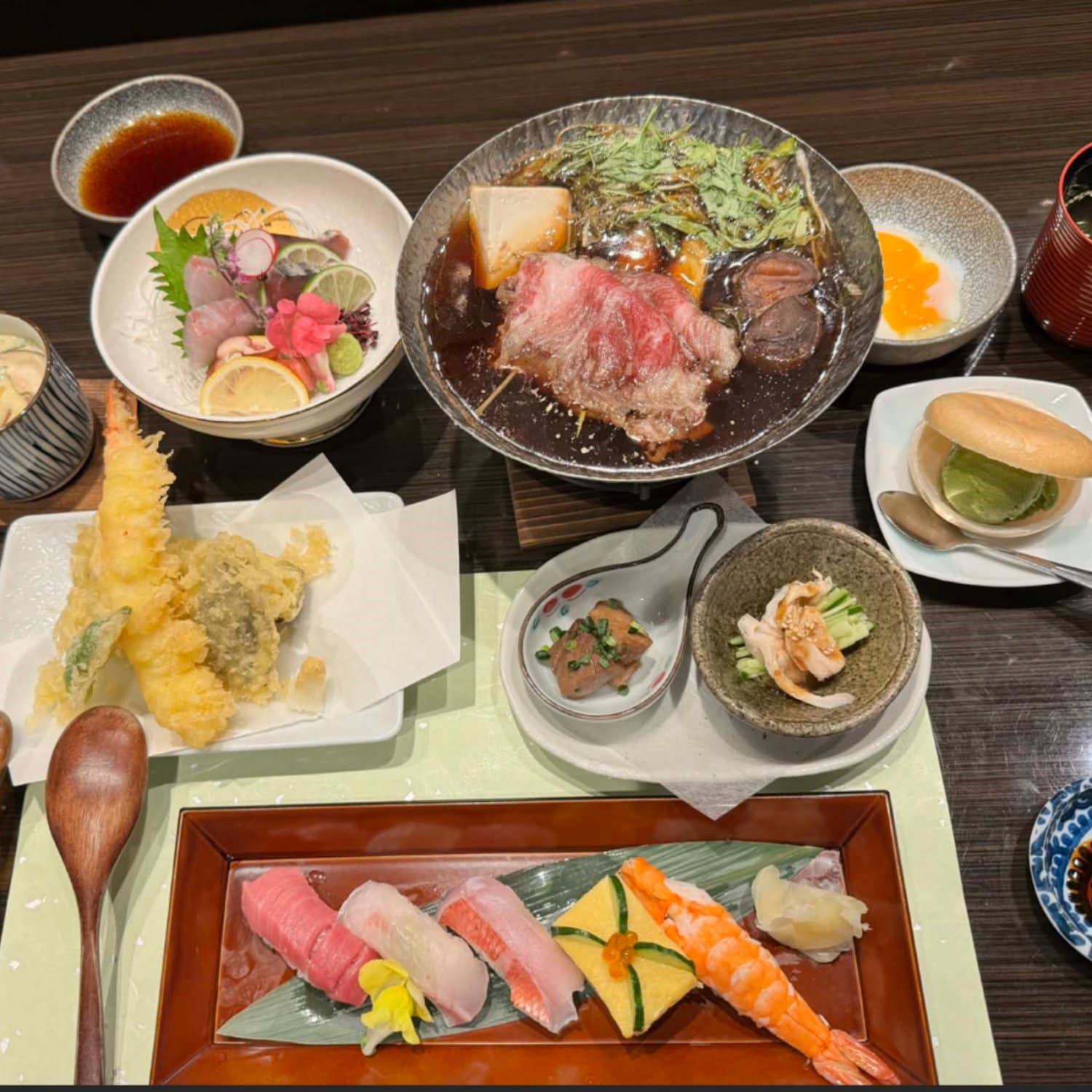 すし＆すきやき＆てんぷらコース料理：8品【当日注文OK】