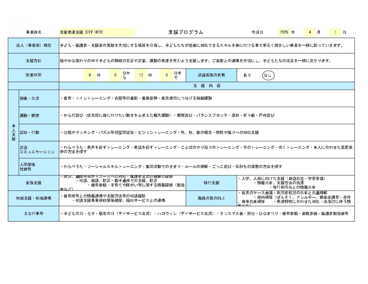 令和7年度支援プログラム