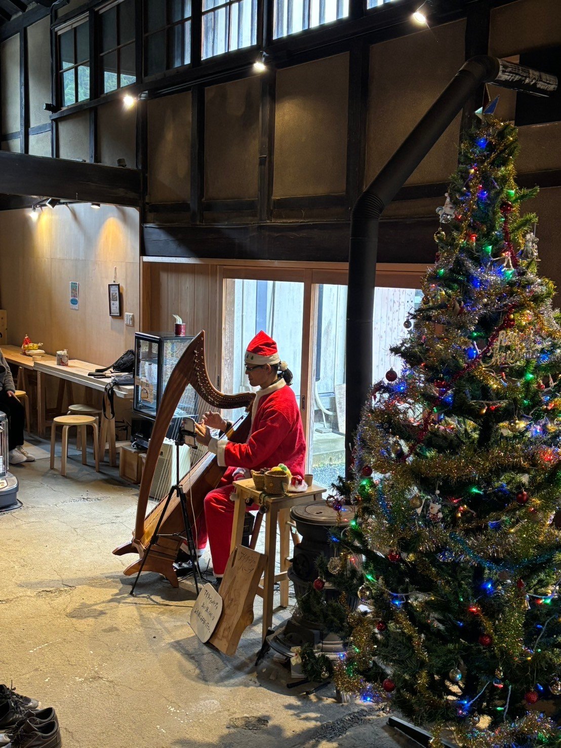 第2回プチあいたんマルシェ/丹波市青垣町佐治/衣川會舘/ツクツクマルシェ/デジタルとアナログの融合マルシェ/どのお店も高ポイントで楽しいポイ活しましょう/Xmasバージョン