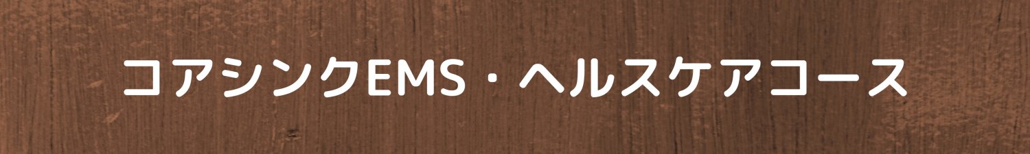 一般向け コアシンクEMS・ヘルスケアコース