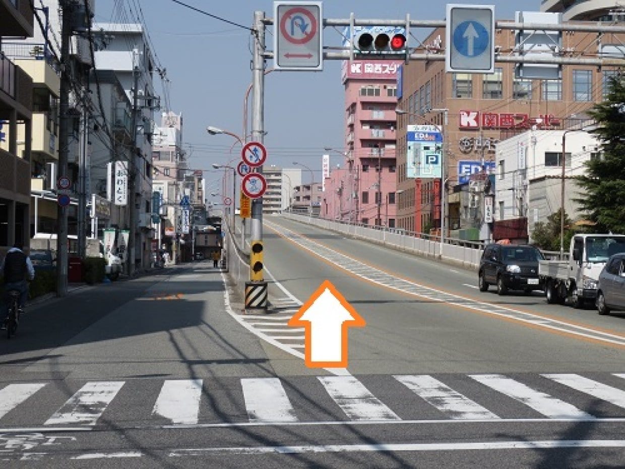 JR立花駅方面からのゆう整骨院へのアクセス