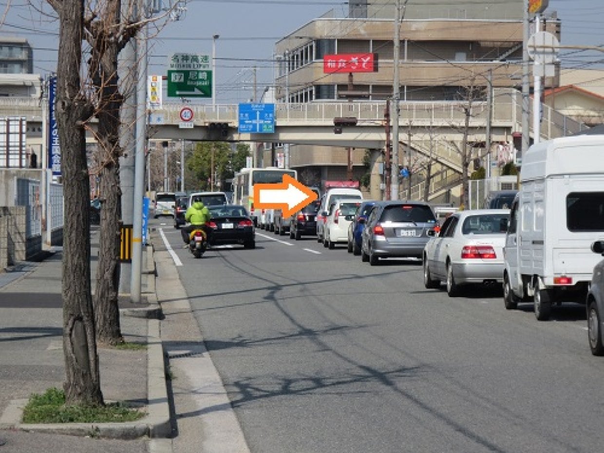 JR立花駅方面からのゆう整骨院へのアクセス