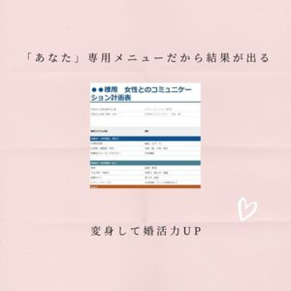 会員の皆様それぞれに適した婚活メニューだからこそ結果に繋がるのです。
