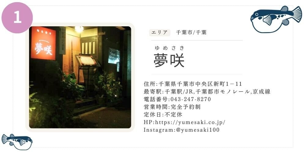 ふぐくじら情報発信サイト ふぐ料理 河豚 夢咲 千葉県ふぐ連盟