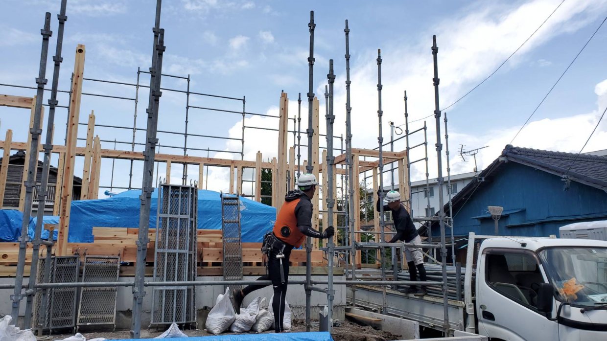 1階建て足場組立