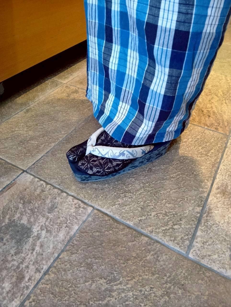 伊勢型木綿のコーデ