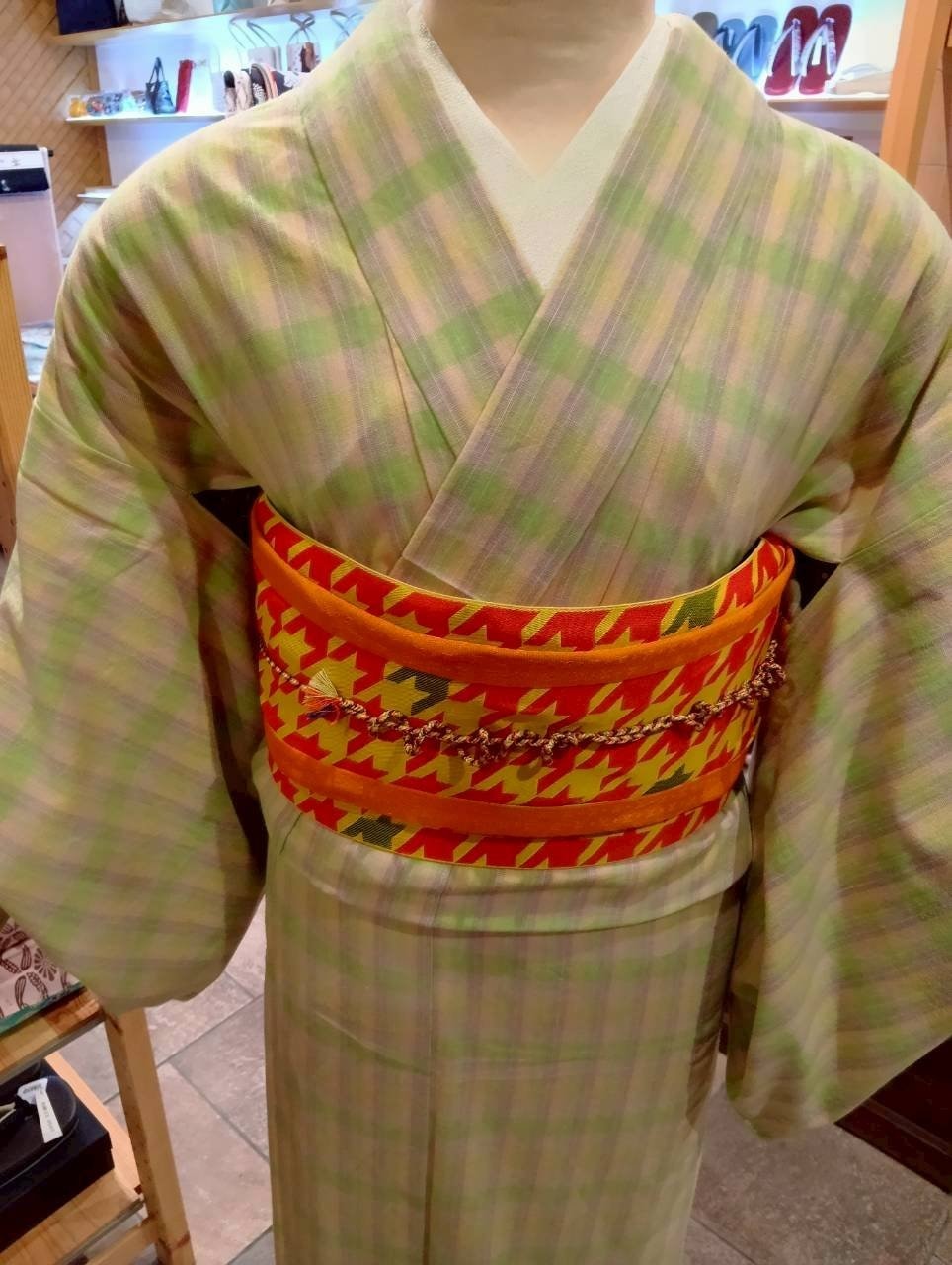 伊勢型木綿のコーデ