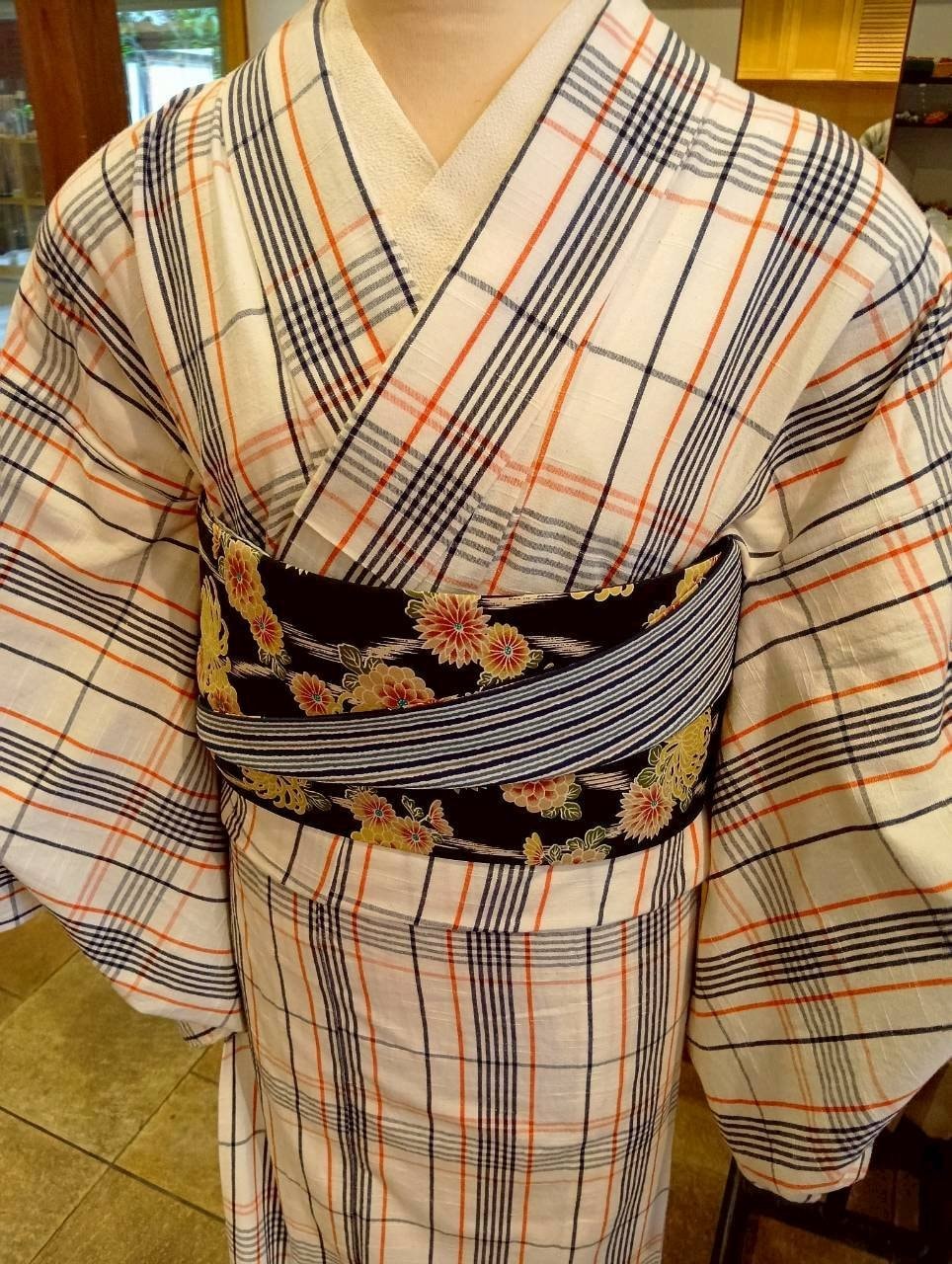 伊勢型木綿のコーデ