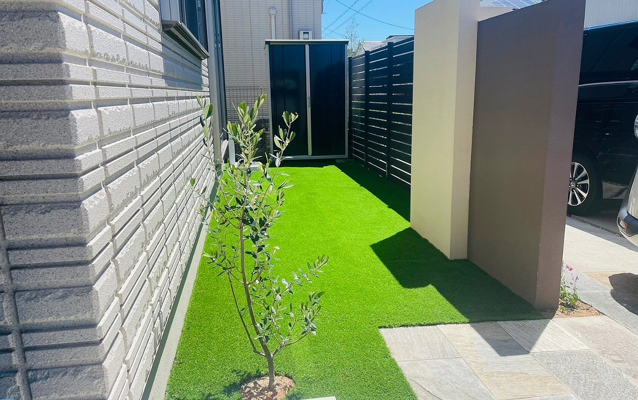 人工芝Pro施工　広島・山口　お庭のリアル人工芝