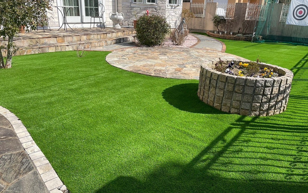 人工芝Pro施工　広島・山口　お庭のリアル人工芝