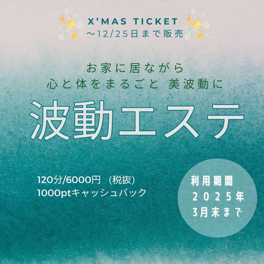 クリスマス限定チケット波動エステ