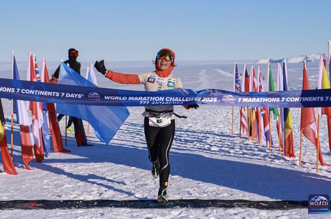 南極大陸でまず2位でフィニッシュ🥈