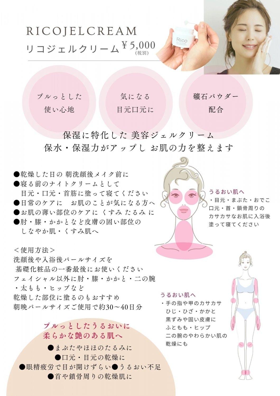 RICOジェルクリームご使用方法