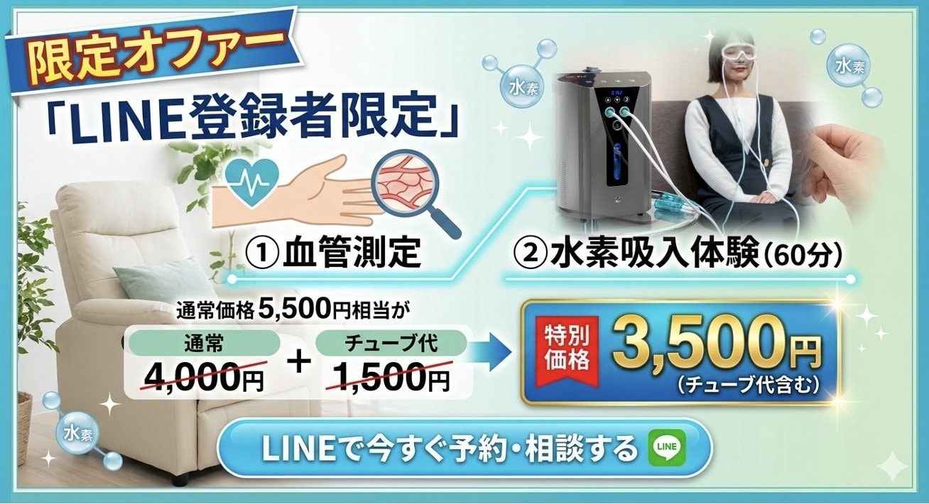 水素ガス吸入体験