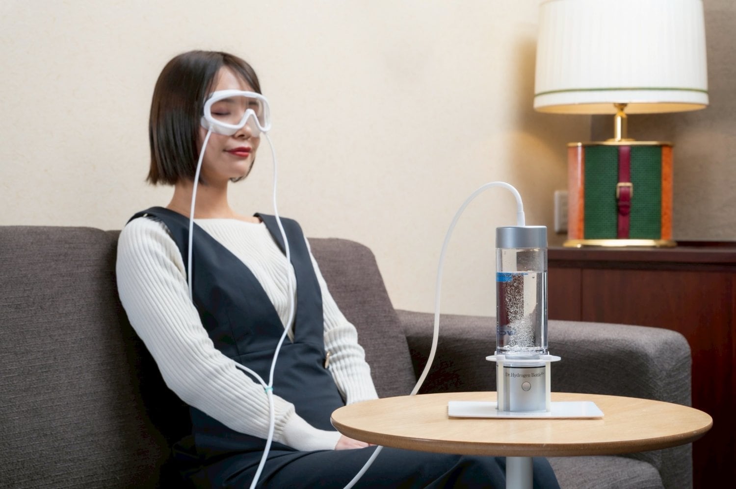 目から水素ガス吸入