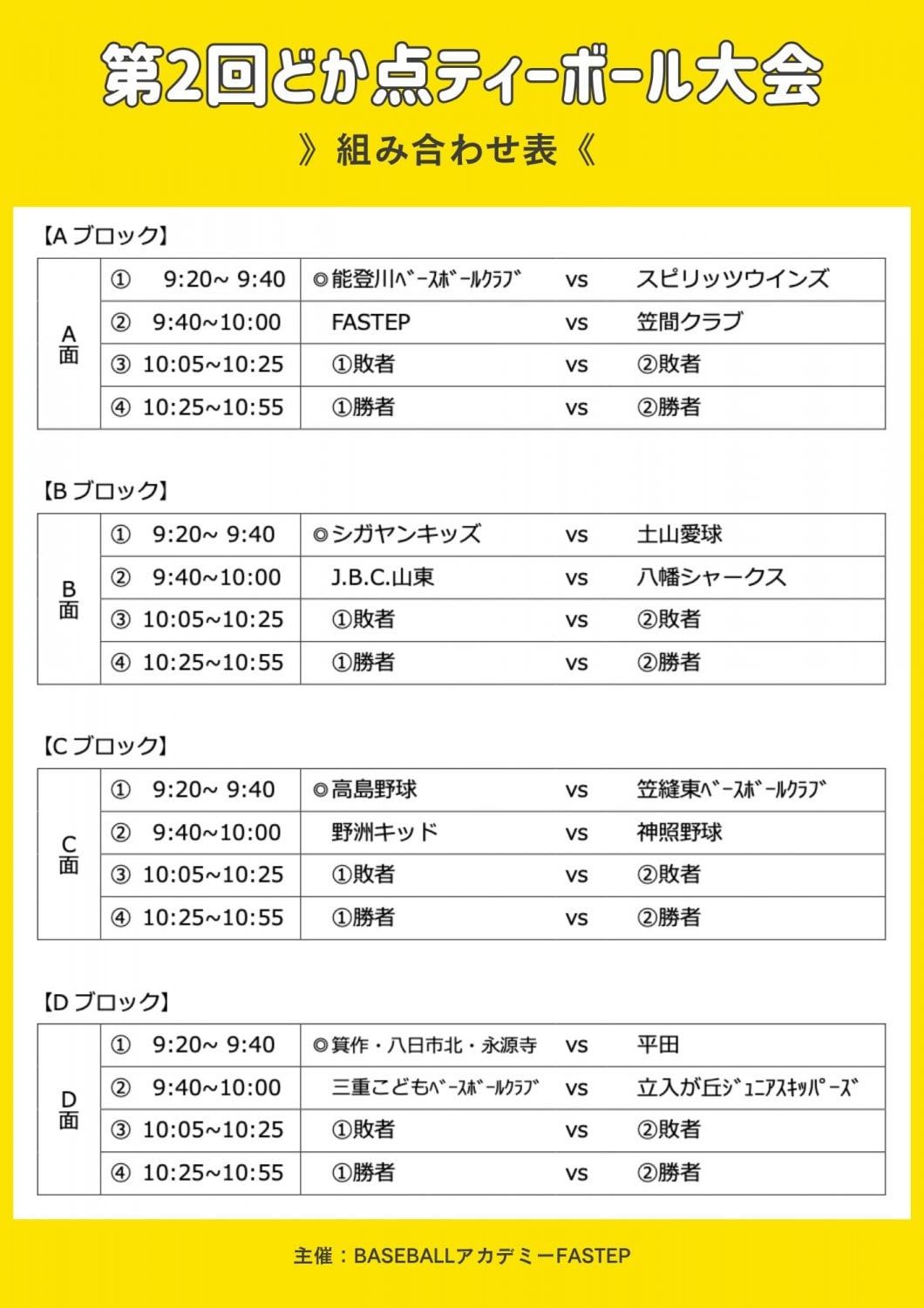 滋賀ベースボールアカデミーファステップ/滋賀少年野球教室/滋賀ティーボール