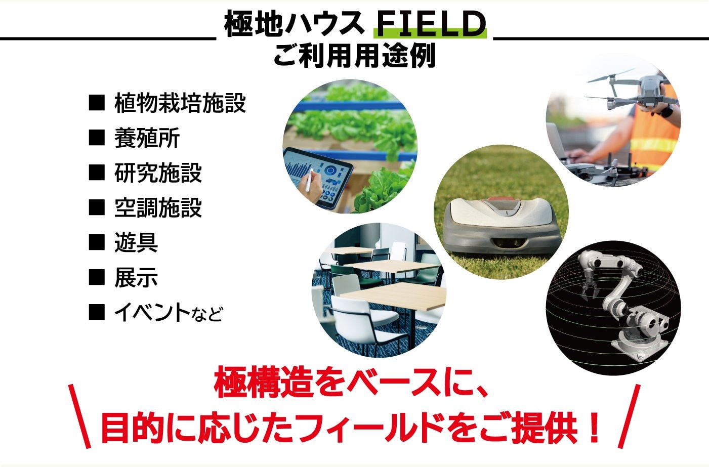 『極地ハウス』FIELD　ご利用用途例