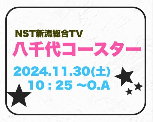 NST新潟総合TV『八千代コースター』に取り上げて頂きました!!