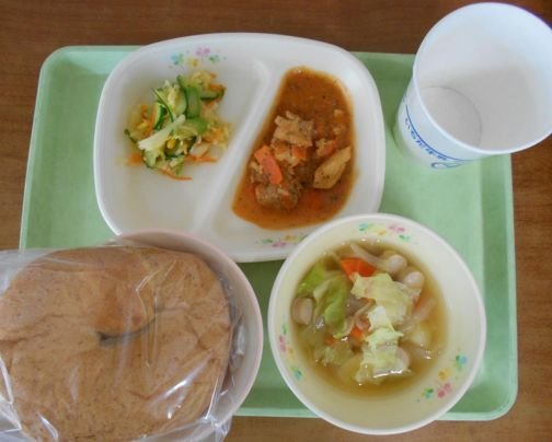 ノウフクJAS商品であるノウフク小麦を使ったパンが地元松川町の学校給食で提供されました！