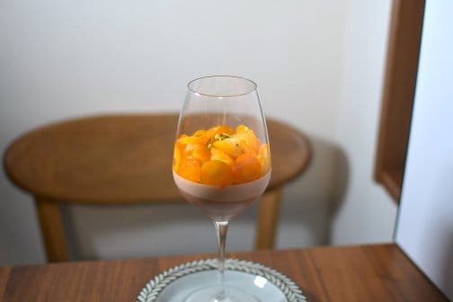 新作｜金柑とヘーゼルナッツショコラのグラス