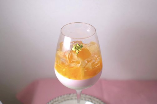 新作｜さくらと玄米茶のグラス