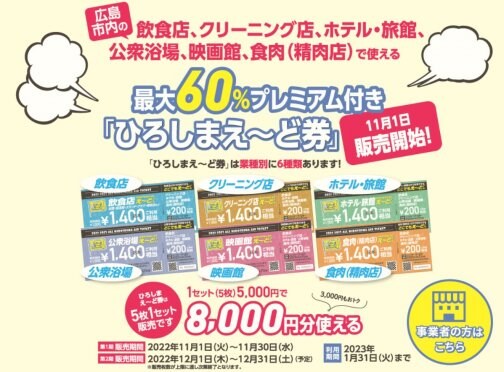 ひろしまえ〜ど券は完売いたしました！