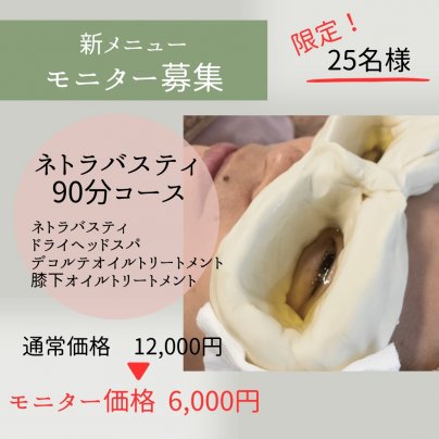 ネトラバスティモニター募集中！