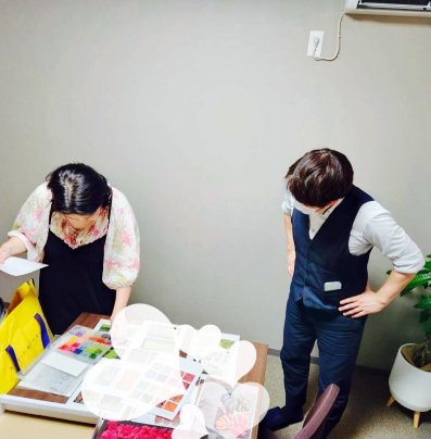 インテリアアートの打ち合わせ