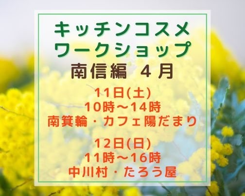 ワークショップ開催のお知らせ。