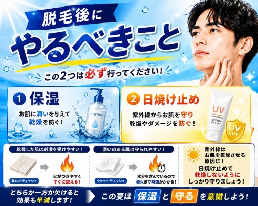 脱毛後にやるべきこと