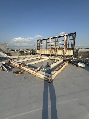 看板鉄骨の撤去をしました！