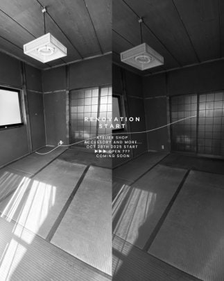 セルフリノベーションでアトリエ製作中