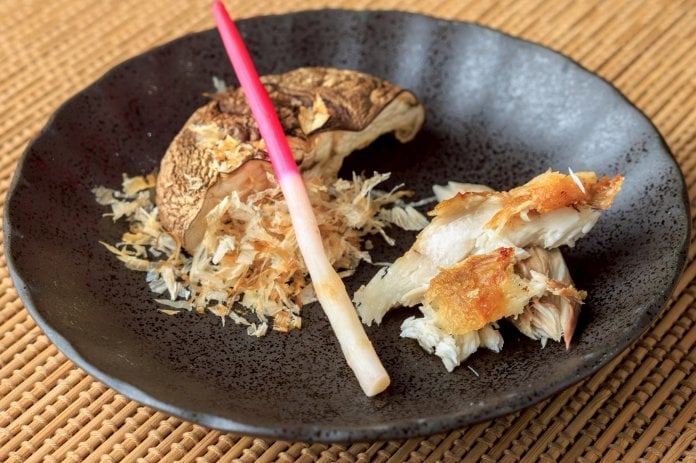 椎茸と鰤カマ