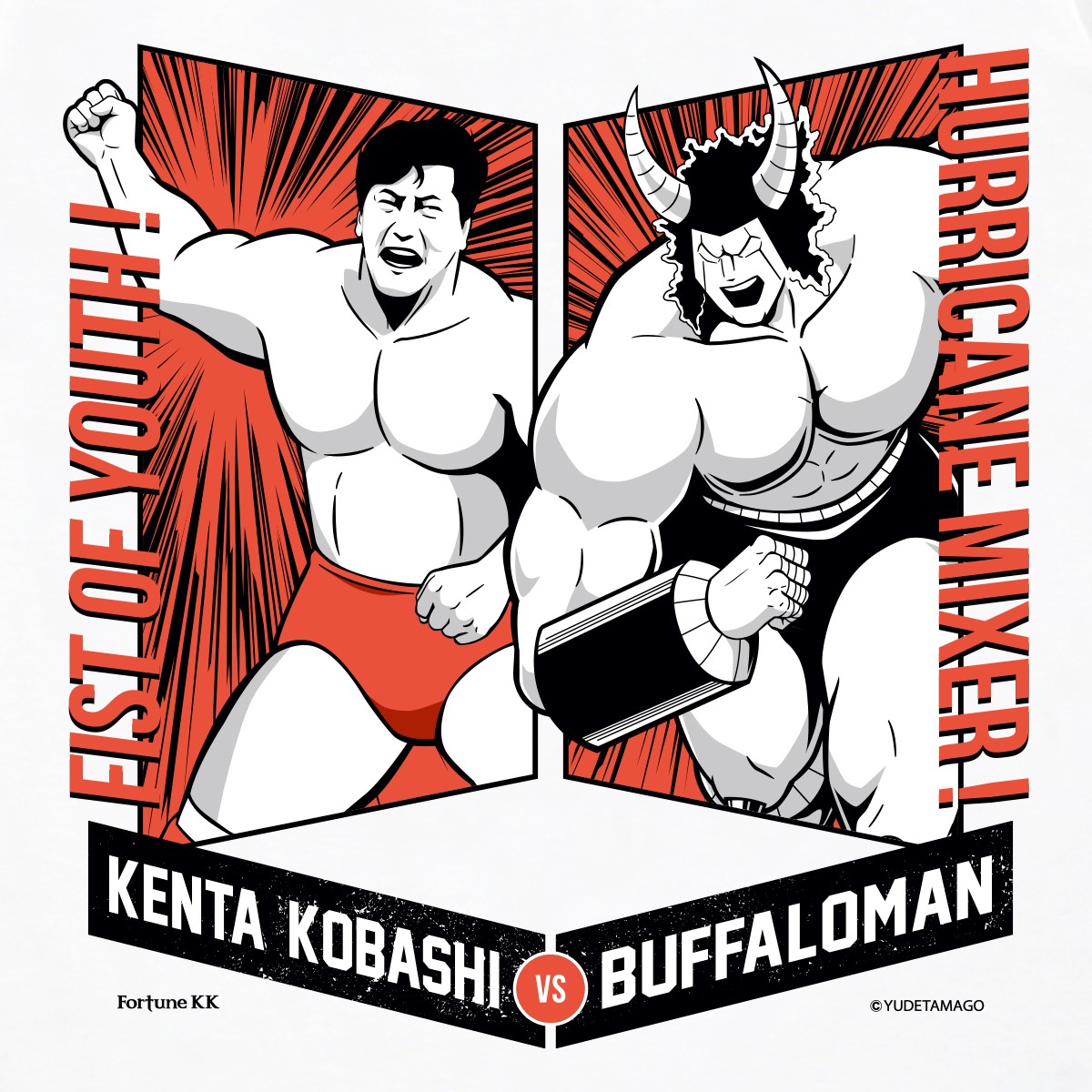 Mサイズ】小橋建太×バッファローマンコラボTシャツ〜青春の握りこぶし