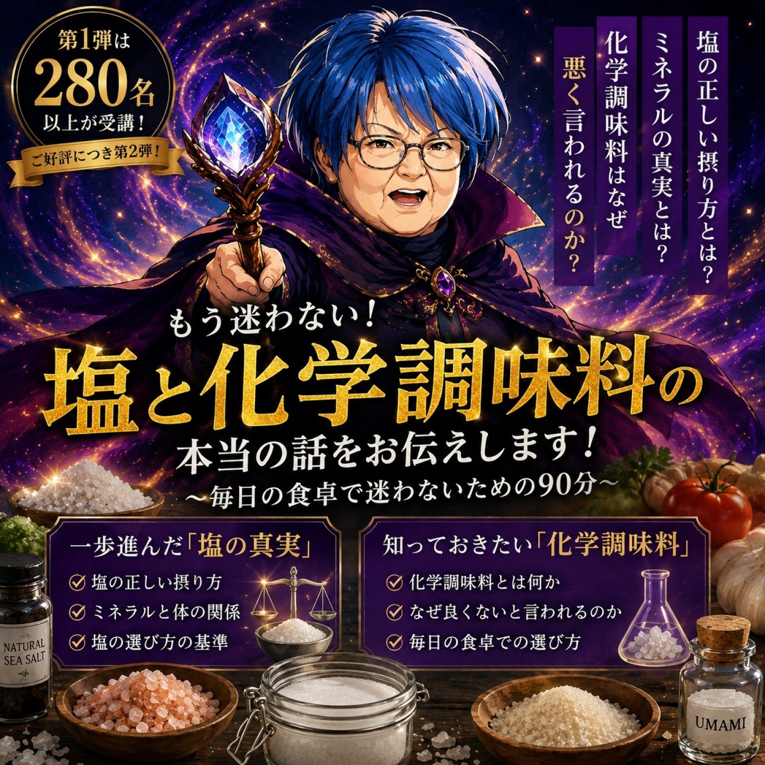 「塩の真実セミナー 第2弾 ～塩と化学調味料、本当に知っておきたいこと～