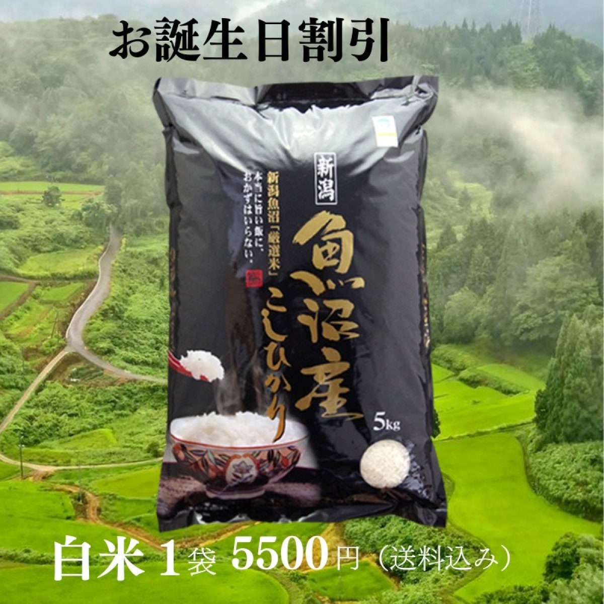 【誕生日特別価格】精米5ｋ