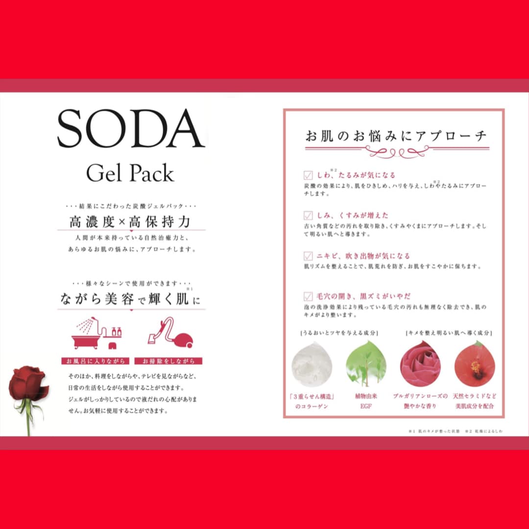 炭酸パック SODA Gel Pack 【A剤、B剤各80g】約15回分(お家エステ