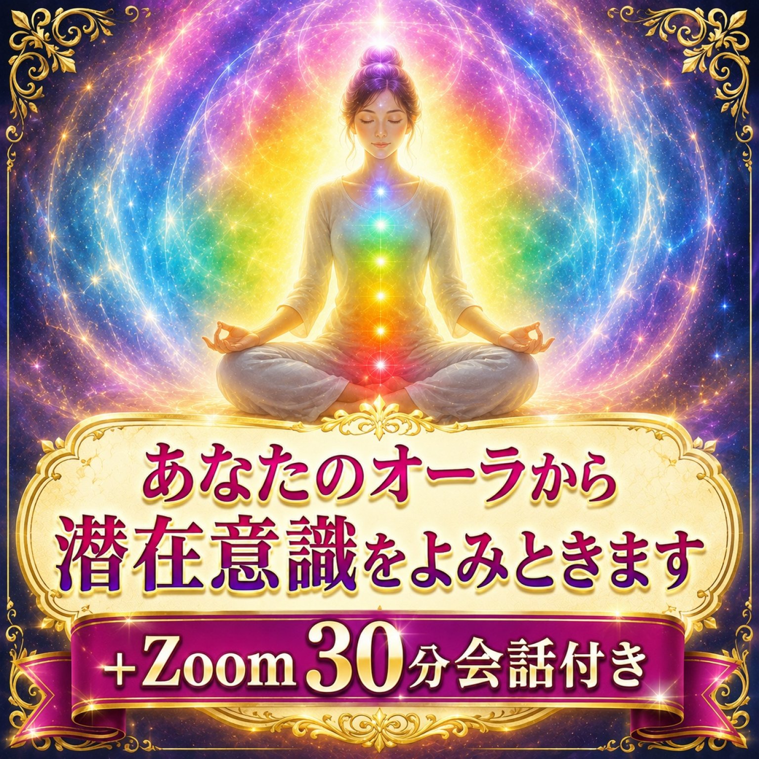 あなたのオーラから潜在意識をよみときます＋会話30分付(タロット有り)