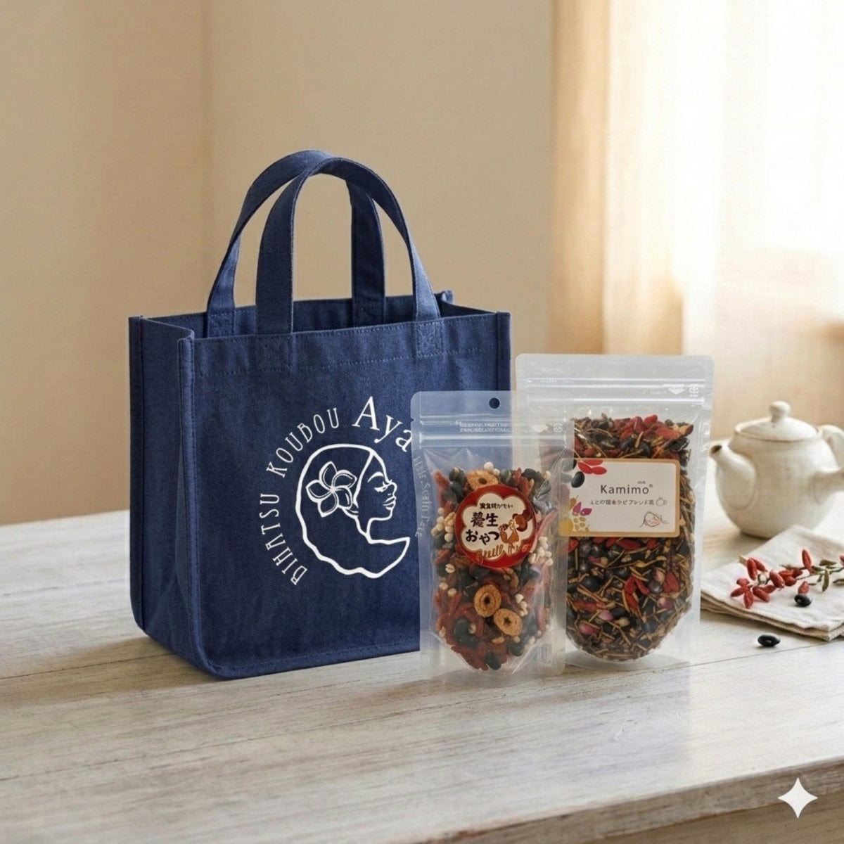 美髪工房Aya　20年周年記念　オリジナルトートバック薬膳茶Bセット