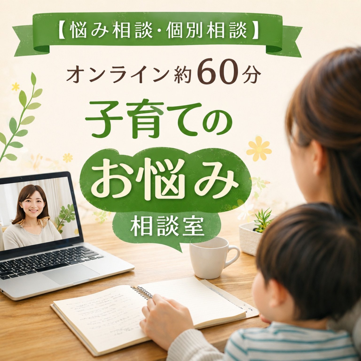 子育て・受験に関するお悩み相談「個別相談60分」オンライン