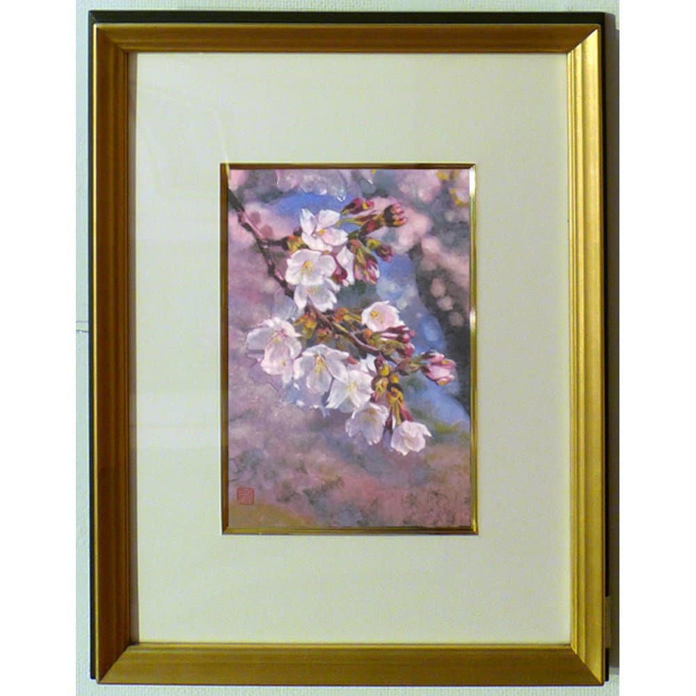 日本画】佐藤宏三画伯 「桜花」No.5