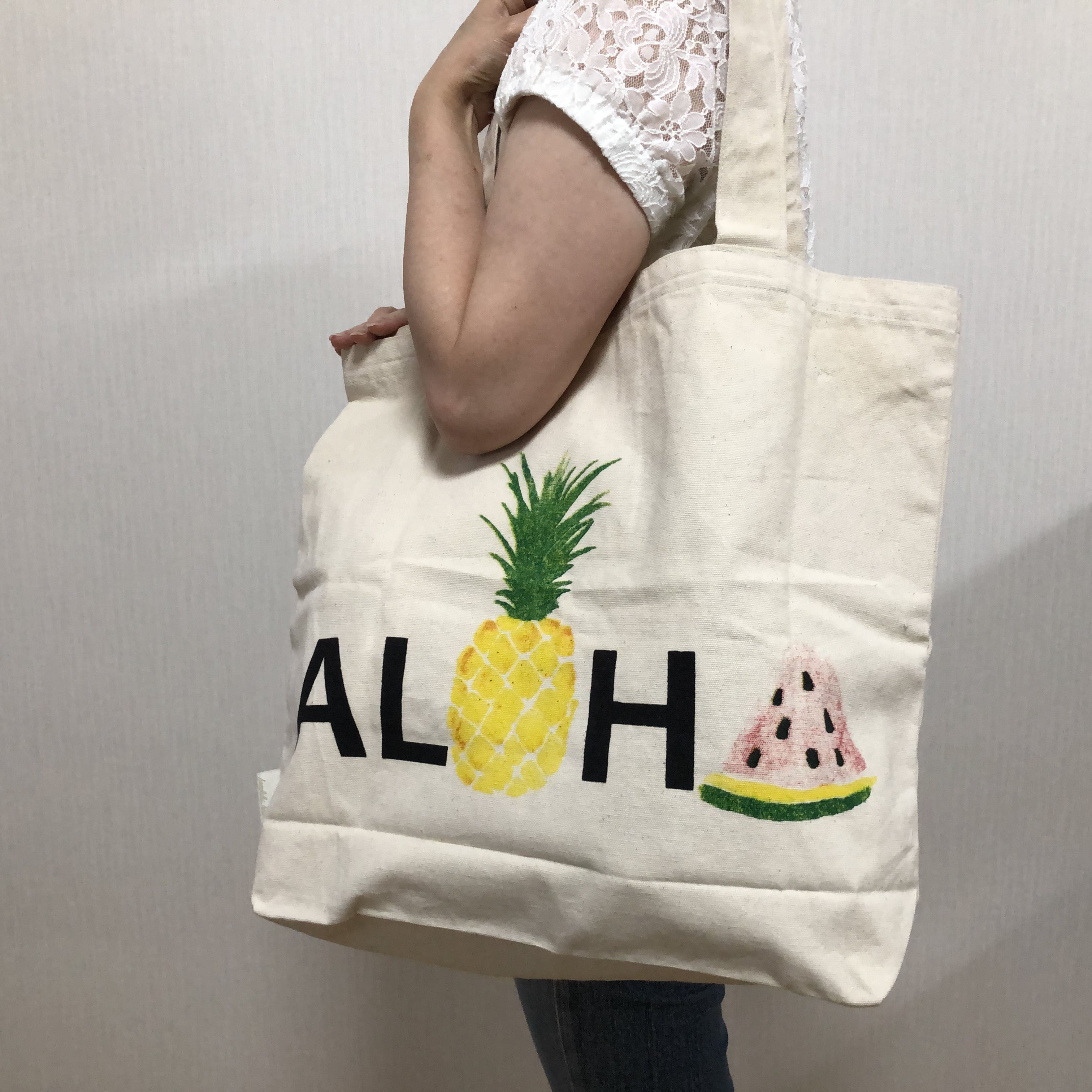 SoHa Living】キャンパスエコトート 〜アロハフルーツ ラブ〜
